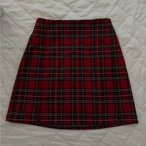 Brandy Melville Cara Skirt Red Plaid